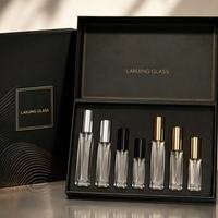 Flacon pulvérisateur vide pour huiles essentielles, faible MOQ, 3ml 5ml 10ml 20ml, en verre rectangulaire, pour échantillon de parfum, atomiseur rechargeable, avec carton