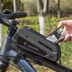 <span class=keywords><strong>Accessoires</strong></span> de vélo, sac de cadre avant pour vélo, étui étanche pour téléphone, sac tactile, sac de VTT, sac de vélo - Product Image 6