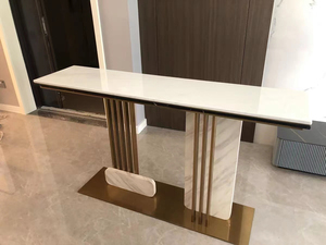 Tablette en marbre design nordique moderne, minimaliste et léger, luxe, pour <span class=keywords><strong>porte</strong></span>, véranda, entrée, couloir, salon, style européen - Product Image 6