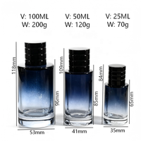 Botol Parfum Silinder Mewah Kosong Grosir-50ml/100ml Kaca Bening Premium Kotak Hadiah Isi Ulang Pompa Semprot Wangi