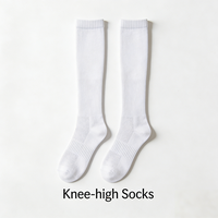 Chaussettes hautes unisexes blanches personnalisables, respirantes, douces, extensibles, côtelées, décontractées, pour hommes et femmes