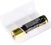Adaptateur de conversion de piles rechargeables de taille AA C, système de gestion des piles, boîte de conversion, semi-transparente, blanche, 4 pièces