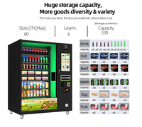 Distributeur automatique en métal équipé d'un ascenseur Articles fragiles Acceptant les cartes de crédit Fonctionnalités de sécurité renforcées Produits frais Vin Œufs
