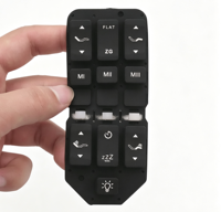 Clavier à membrane en silicone personnalisé, boutons en caoutchouc conducteurs, logo gravé au laser