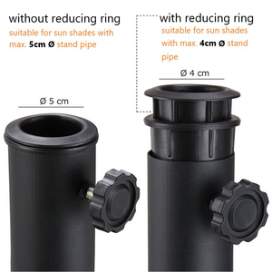 Outdoor Half Round <strong>Concrete</strong> <strong>Parasol</strong> Stand <strong>for</strong> 38/48 mm Umbrella Resin Black Patio Half Umbrellas <strong>Bases</strong> - Product Image 5