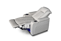 Canapé inclinable électrique 1 place, meuble de cinéma à domicile en microfiber de cuir, idéal pour home cinéma