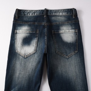 Nouvelle Arrivée Jean Droit Noir Homme Coupe Médium Style Urbain Rétro Extensible Effet Peinture Éclaboussée <span class=keywords><strong>Graffiti</strong></span> - Product Image 3