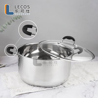 Marmite de cuisson professionnelle LECOS pour la restauration, grande marmite à mijoter, grande marmite à soupe en acier inoxydable pour restaurant