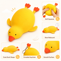 Vente en gros d'usine : Mini jouet canard moelleux jaune mignon et rond, anti-stress, en boîte colorée, unisexe
