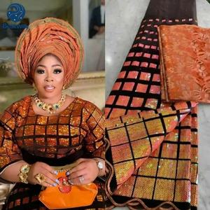 Bestway 2023 כפול נטו חומר פאייטים רקמה כבד קטיפה תחרה בד - Product Image 1