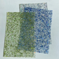 Feuille d'acrylique moulée avec paillettes argentées et confettis, couleurs vives, idéale pour la découpe laser, décoration de mariage, épaisseur 1/8
