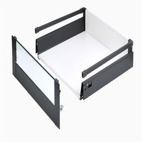 Glissières de tiroir de cuisine modernes à fermeture amortie et extension totale, double paroi, capacité 40 kg, pour chambre et salle de bain