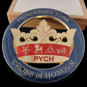 Lambang Mobil Masonik "PRINCESSES YORK CROSS of HONOUR" Lencana PYCH Mason Freemason Simbol Paduan Seng Hadiah untuk Freemason - Product Image 6