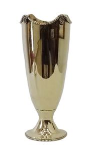 Fantaisie Laiton Brillant Polonais Mini Table Arrêt Moderne Fantaisie Décor À La Maison Fleur Vase Style Indien Classique Royal Luxures En Métal Vase - Product Image 2