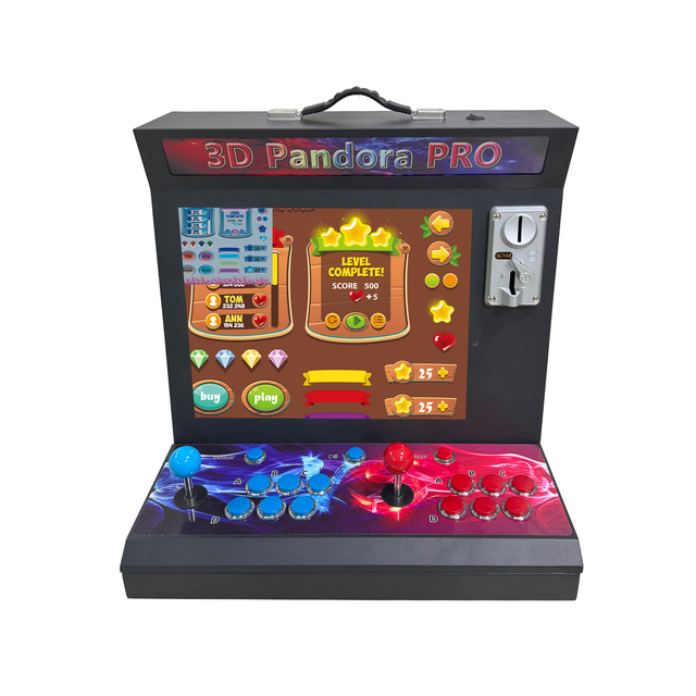 G-009 Portable Indoor Spanish Coin Operated Table Top Arcade 17 Inch Screen Mini Video Game Cabinet with WiFi