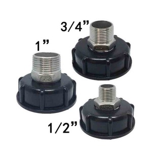 ข้อต่อเกลียวน้ำสำหรับถัง IBC ขนาด 1/2" 3/4" 1" รุ่น S60X6 สำหรับเชื่อมต่อสายยาง ข้อต่อสายยางถังน้ำ ก๊อกน้ำทองเหลือง - Product Image 2