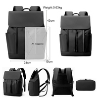 Sac à dos pour ordinateur portable de voyage d'affaires, étanche, simple et tendance, avec compartiment, haute qualité, personnalisable, pour hommes, fournisseur scolaire
