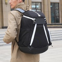 Sac à dos de basketball en polyester imperméable et antivol de qualité supérieure, fabriqué sur mesure, avec un grand espace de rangement pour les passionnés de sport