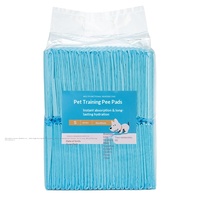 Tapis absorbant biodégradable bleu pour chien, guide d'apprentissage de la propreté, stimulateur de défécation à point fixe, épaissi, contrôle puissant des odeurs, résistant à l'eau