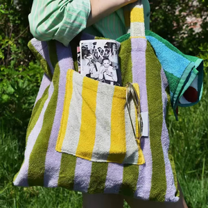 <span class=keywords><strong>Bolsa</strong></span> de Playa Portátil Grande Personalizada Royal Fair con Cierre, <span class=keywords><strong>Bolsa</strong></span> de Tela de Rizo Suave Personalizada, Ideal para Uso en la Playa en Verano e Invierno - Product Image 2