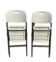 Chaise pliante en plastique HDPE résistant aux UV et aux intempéries, avec structure en acier, pour banquets, mariages, événements, camping, jardin, lieux de réception