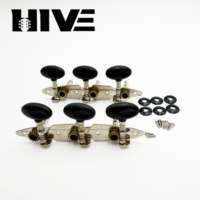HIVE Wholesale Black Double Hole Steel Column Three in One Integrated Classical Guitar Tuning Peg & Guitar Tuner Accessories