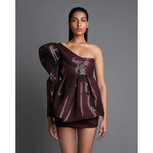 ชุดเดรสสไตล์ตะวันตก ราคาประหยัด ความยาวระดับเข่า ดีไซน์แขนกุด เปิดไหล่ ทรงมิดิ - Product Image 1