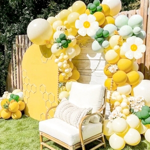 Kit de Guirnalda de Globos Daisy Macaron, Arco de Globos de Látex Estilo Boho, Decoración para Fiestas de <span class=keywords><strong>Cumpleaños</strong></span> de Verano, Baby Shower, Globos Daisy - Product Image 3