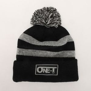 Gorro liso de calavera acrílica Unisex de alta calidad personalizado al por mayor, gorro de punto con pompón bordado teñido, gorro de esquí de invierno, gorro de moda - Product Image 2