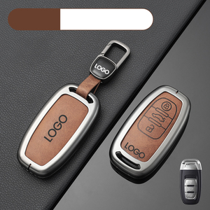DM เคสกุญแจรถหนังโลหะคุณภาพสูงสำหรับ Audi A3 A4L A6L A5 A7l A8 Q2l <span class=keywords><strong>Q3</strong></span> Q4 <span class=keywords><strong>Etron</strong></span> Q5L Q7อุปกรณ์เสริมรถยนต์ - Product Image 4
