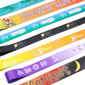 Usine en gros à bas <span class=keywords><strong>prix</strong></span> de haute qualité fait logo personnalisé en vrac imprimé cou polyester blanc lanière - Product Image 4