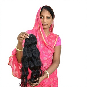 Faisceaux non traités 8-32 pouces Extensions de cheveux ondulés vierges naturels du temple cambodgien Cheveux humains alignés sur de longues cuticules noires - Product Image 1