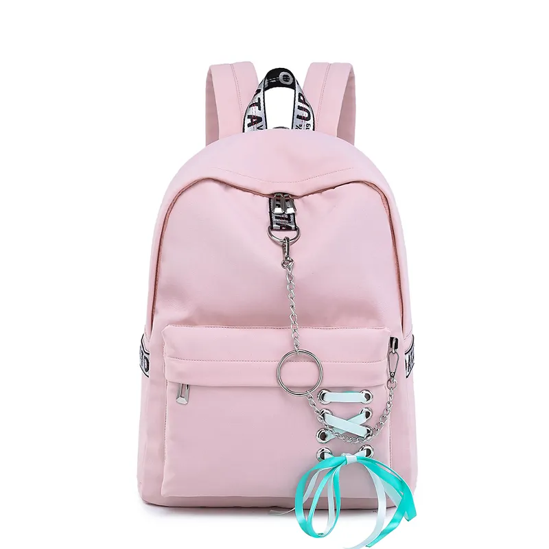 Wholesale Vintage Girl college custom school trendy backpack set student bag for Teenager Girl Fashion Schoolbag Waterproof