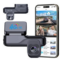 ADINKAM Enregistreur vidéo de voiture 4G WiFi avec GPS, double objectif 1080P, surveillance en direct à distance, dashcam, enregistreur vidéo, surveillance de stationnement, radar de surveillance