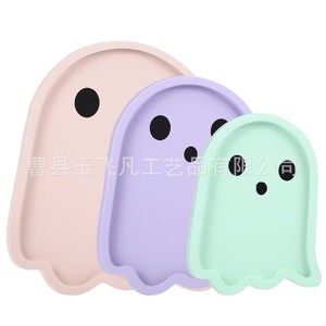 Plateau en bois en forme de fantôme d'Halloween, 32 cm, pour bonbons, décoration de fête, utilisation en intérieur - Product Image 4