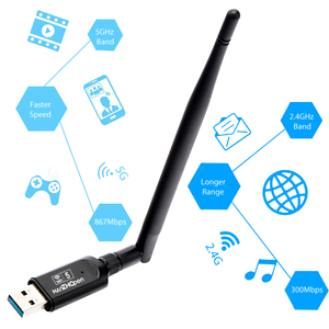 <span class=keywords><strong>Mini</strong></span> <span class=keywords><strong>USB</strong></span> receiver 1200Mbps 802.11ac Antenna Dongle băng tần kép Wifi <span class=keywords><strong>Adapter</strong></span> cho máy tính - Product Image 3