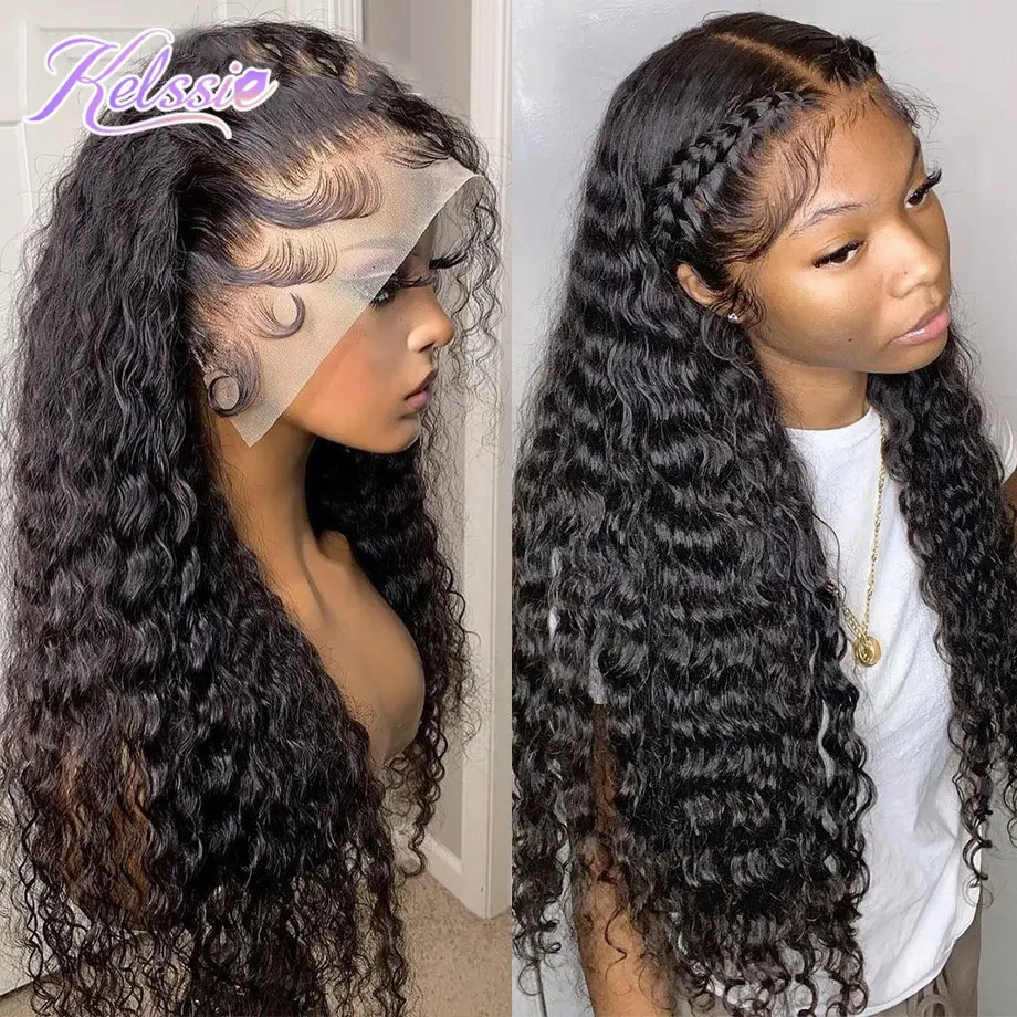 Cheap Pre-Plucked HD 5x5 4x4 Closure Frontal Wig 13x6 13x4 HD Lace Front Brazilian Human Hair Wig Water Deep Wave Full Lace Wig