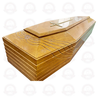 Ataúd Funerario Económico en Oferta, Ataúd para Adultos Directo de Fábrica Antigua en China