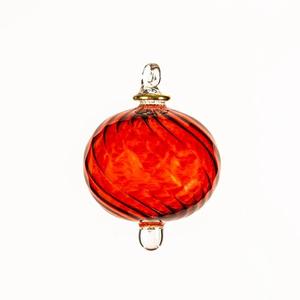 Ornement de Noël en vitrail coloré gravé soufflé à la main sur mesure pour l'avertissement de la maison - Product Image 1