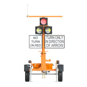 Dispositif d'assistance à la gestion du trafic automatisé monté sur remorque, feux <span class=keywords><strong>de</strong></span> circulation avec barrière, feux <span class=keywords><strong>de</strong></span> circulation temporaires portables solaires - Product Image 4