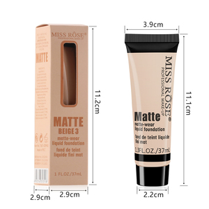 Base de Maquillaje Vegana Ligera MISS ROSE, Alta Hidratación, Fácil de Aplicar, Acabado Mate Natural, Crema de Alto Rendimiento - Product Image 6