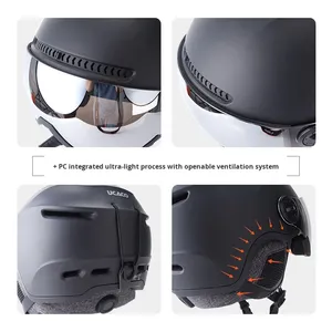 Casque demi-tête unisexe UCACO pour le <span class=keywords><strong>snowboard</strong></span>, le ski et le vélo électrique, avec matériau intégré en PC et design miroir, pour l'automne et l'hiver - Product Image 3