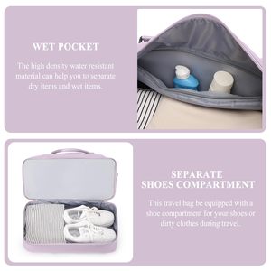 Ensemble de sacs de voyage multifonctionnels pour femmes avec compartiment pour ordinateur portable, poche imperméable, compartiment séparé pour chaussures, grande capacité - Product Image 5
