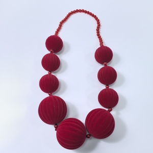 Cuentas de <span class=keywords><strong>Calabaza</strong></span> Jumbo al por Mayor - ABS Terciopelo Rojo CE Navidad Mardi Gras a Granel - Product Image 6