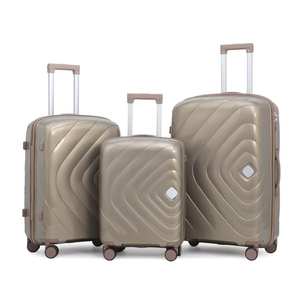 Ensemble de bagages légers et simples en tissu, trois pièces, 20" 24" 28", imperméables, souples, avec roulettes fixes à 4 roues et verrouillage - Product Image 1