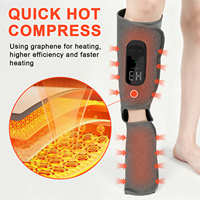 Masseur de jambes portable à 3 modes Compression d'air de mollet sans fil avec soulagement de la douleur thermique Usage domestique