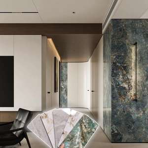 5mm/<span class=keywords><strong>8mm</strong></span> モダン防水屋外ホテル<span class=keywords><strong>PET</strong></span>大理石3D木目竹炭共押出壁パネルシート - Product Image 1