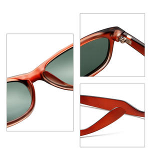 Gafas de Sol Unisex Retro, Montura Completa Color Carey Marrón, Lentes TAC con Protección UV400, Estilo Moderno Polarizado - Product Image 2