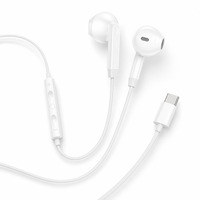 Écouteurs filaires WISDOMUP EJ-50 Type-C, semi intra-auriculaires, stéréo, avec micro, son Hi-Fi pour tablette Android, ordinateur portable