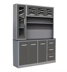 Structure KD Fenglee KC-001, armoire de cuisine en acier inoxydable, fonctionnalité de rangement polyvalente, finition électrostatique avancée, durable - Product Image 1